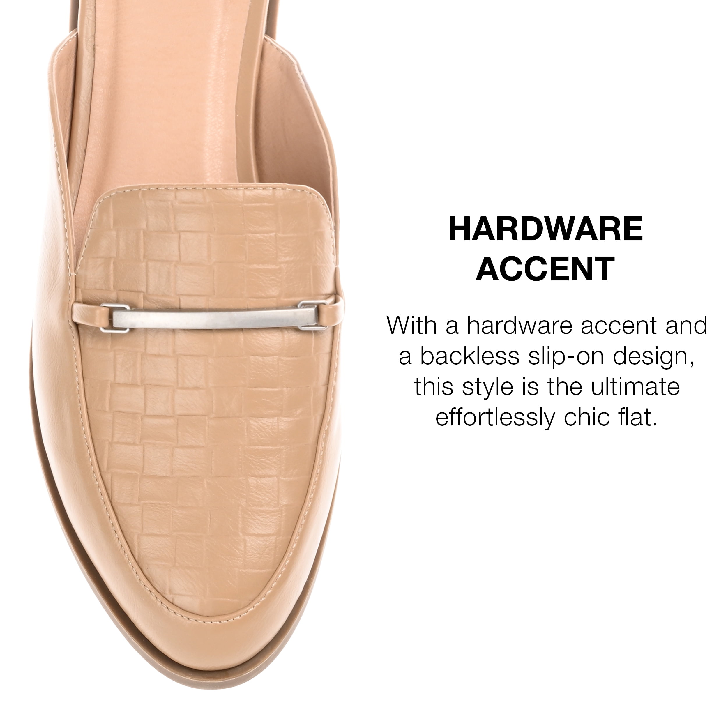 Journee Collection Womens Rubee Slip On Round Toe Mules Flats