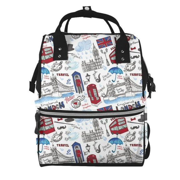 Defioc London Landmark2 for Baby Diaper Bag Backpack - Baby Bag for Boys & Girls - Diaper Backpack - Large Travel Diaper Bags- Baby Registry Search & Shower Gifts