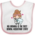 thumbnail image 3 of Inktastic Dental Assistant Mommy Girls Baby Bib, 3 of 4