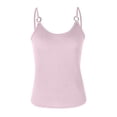 thumbnail image 5 of AWZXDE Cotton Tops for Women Fashion Solid Color Sleeveless Knitted Spaghetti Strap Cami Top, 5 of 5