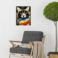 thumbnail image 2 of Street Cat Third Eye Psy-Fi Portrait Unframed Wall Art Print Poster Home Decor, 2 of 3