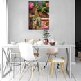 thumbnail image 2 of Mudket Leopard in Bathtub with Vibrant Tropical Floral Canvas Wall Art, Boho Bathroom Wall Decor Pictures Waterproof Print for Powder Room Living Room Home Decor , Framed Ready to Hang - 12"L x 8"W, 2 of 9