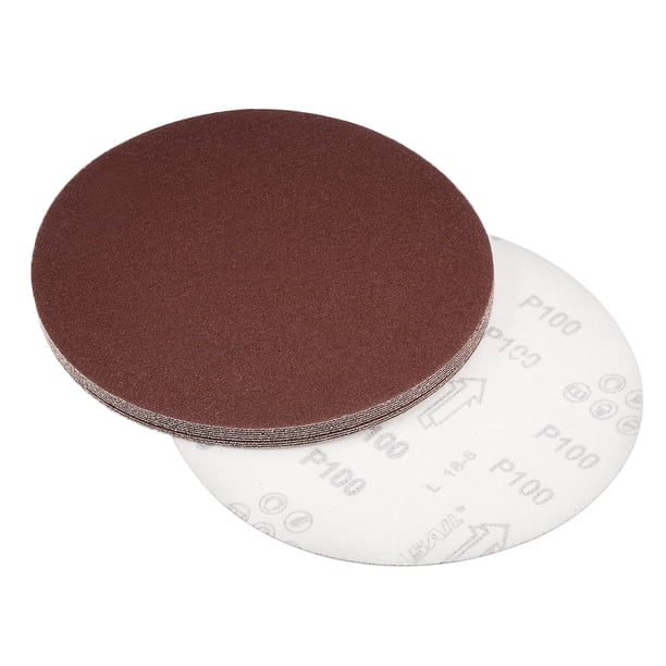 Discos de lijado de gancho y bucle de 8 pulgadas 100-grit de óxido de aluminio papel de lija para lijadora orbital aleatoria 10pcs
