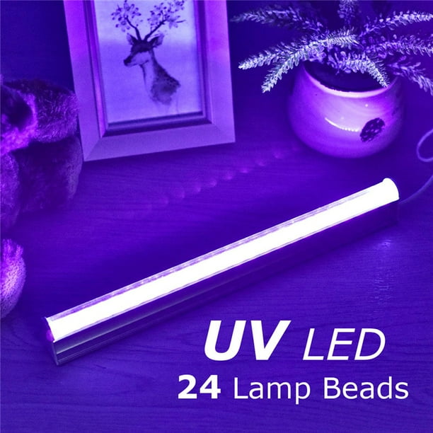 Led Uv Black Light Fixtures Usb 6w 30cm Uv Black Light Bar 24 Leds Blacklight Party Club Stage Decor Dj Equipment Lamp Currency Detector Walmart Com Walmart Com
