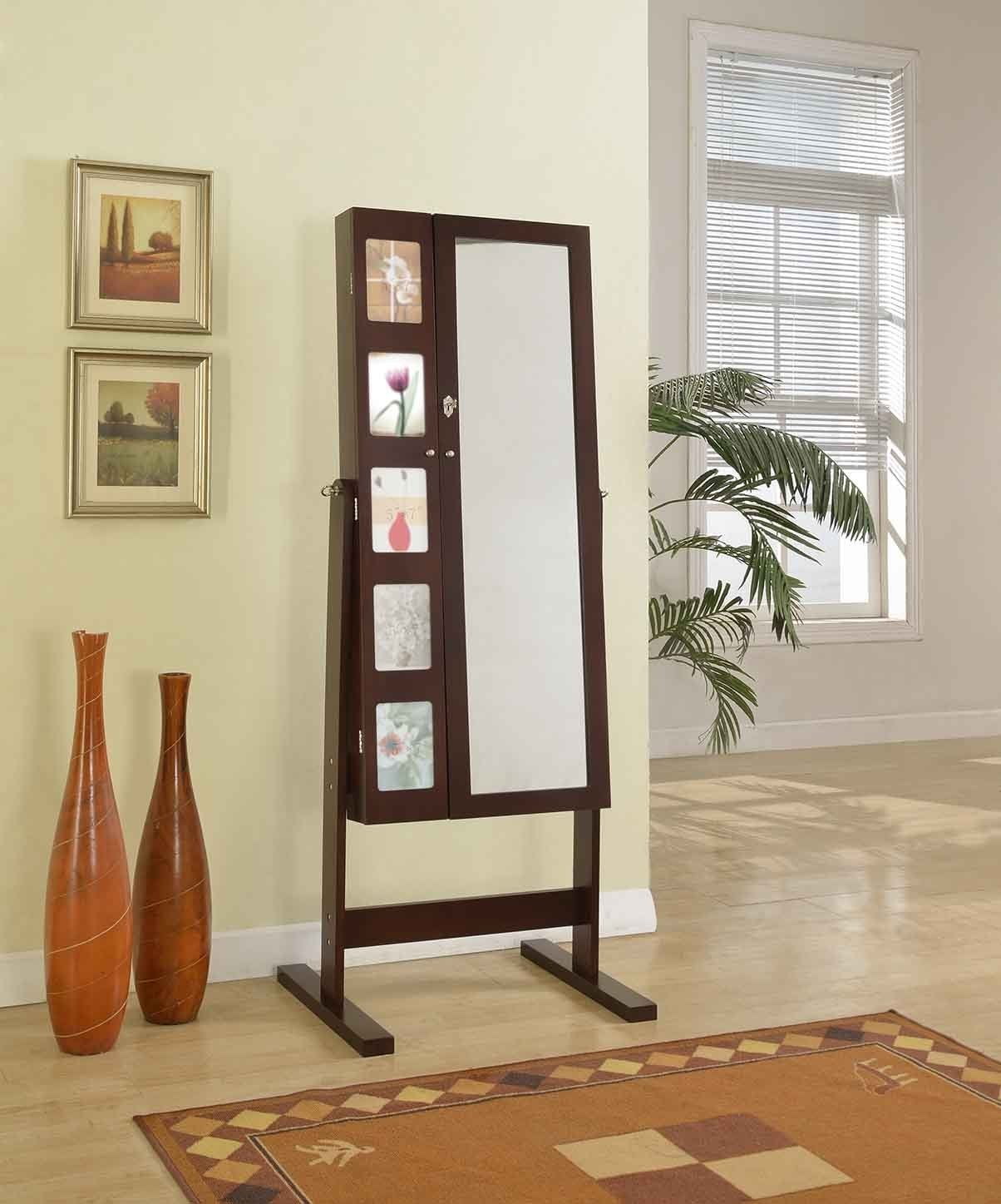 Artiva USA Free-Standing Cheval Mirror and Jewelry Armoire ...
