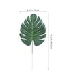 thumbnail image 2 of FRCOLOR 10Pcs High Simulation Leaf Shaped Artificial Monstera Plant For Flower Arrangement Office Decor Faux Leaves, 2 of 8