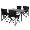thumbnail image 2 of Camping Table Chair Set, Folding Portable Outdoor Table Chair, Fishing BBQ Hiking Folding Stool Table Set with Large Storage Organizer and Carrying Bag (4Pcs Chair and 1Pc Table), 2 of 8
