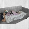 thumbnail image 6 of 17th Birthday Soft Flannel Fleece Throw Blanket, Abstract and Grunge Style Backdrop with 17 Themed Image, Cozy Plush for Indoor and Outdoor Use, 70" x 90", Lilac and Black, by Ambesonne, 6 of 6