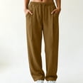 thumbnail image 4 of ClodeEU Women's Drawstring Elastic Waist Jogger Pants,Casual Loose Solid Color Pant With Pockets ,Women's Plus XL, 4 of 5
