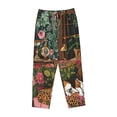 thumbnail image 4 of Balery Dog On Floral Couch print Women's Pajama Pants,Ultra Lightweight Pjs,Lounge Pant-X-Large, 4 of 9