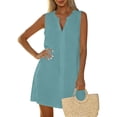 thumbnail image 4 of Sleeveless V Neck Bathing Suit Coverups for Women Summer Swimsuit Bikini Beach Cover Ups Dress, 4 of 7