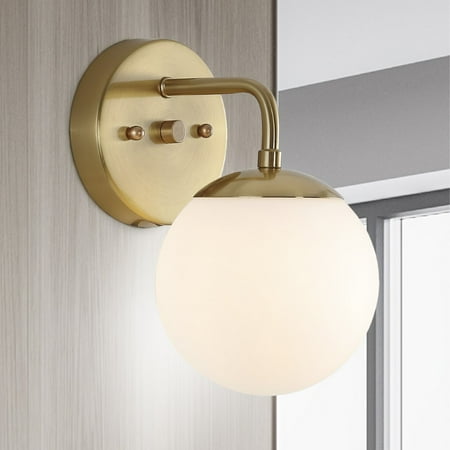 

Louis Parisian Globe 5.75 1-Light Metal/Frosted Glass Modern Contemporary LED Vanity Brass Gold