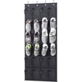 thumbnail image 1 of FanShow Over Door Shoe Rack Neat Over Door Hanging Shoe Organizer with 24 Large Mesh Pockets Shoe Rack Hanger (Black), 1 of 5