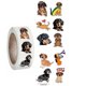 thumbnail image 3 of 500 pcs cartoon animal roll stickers bee horse dog chicken frog unicorn notebook stickers waterproof self-adhesive paper with hedef hen, 3 of 5