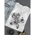 thumbnail image 3 of Alstroemeria In B&W  T-Shirt Women -Image by Shutterstock, Female x-Large, 3 of 4