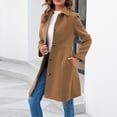 thumbnail image 7 of Stylish Women's Elegant Single Breasted Long Sleeve Lapel Winter Coat for Formal Events, Winter Occasions, and Christmas Celebrations,Brown,S, 7 of 7