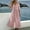 Pink, variant on Ayolanni Summer Dresses for Women 2026 V Neck Short Sleeve Solid A-Line Maxi Dress Flowy Beach Holiday Cotton Linen Long Dress Black L