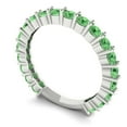 thumbnail image 2 of 1.2 ctw Wedding Band for Women - 18K White Gold Simulated Green Diamond Stackable Eternity Ring, 2 of 6