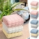 thumbnail image 1 of Set de toallas de terciopelo absorbente – Toallas de limpieza facial a rayas coloridas pack de 3 | Ultra suave, secado rápido, alta absorción de agua | Toallas de baño ligeras de 13"x30" para baño, 1 of 9