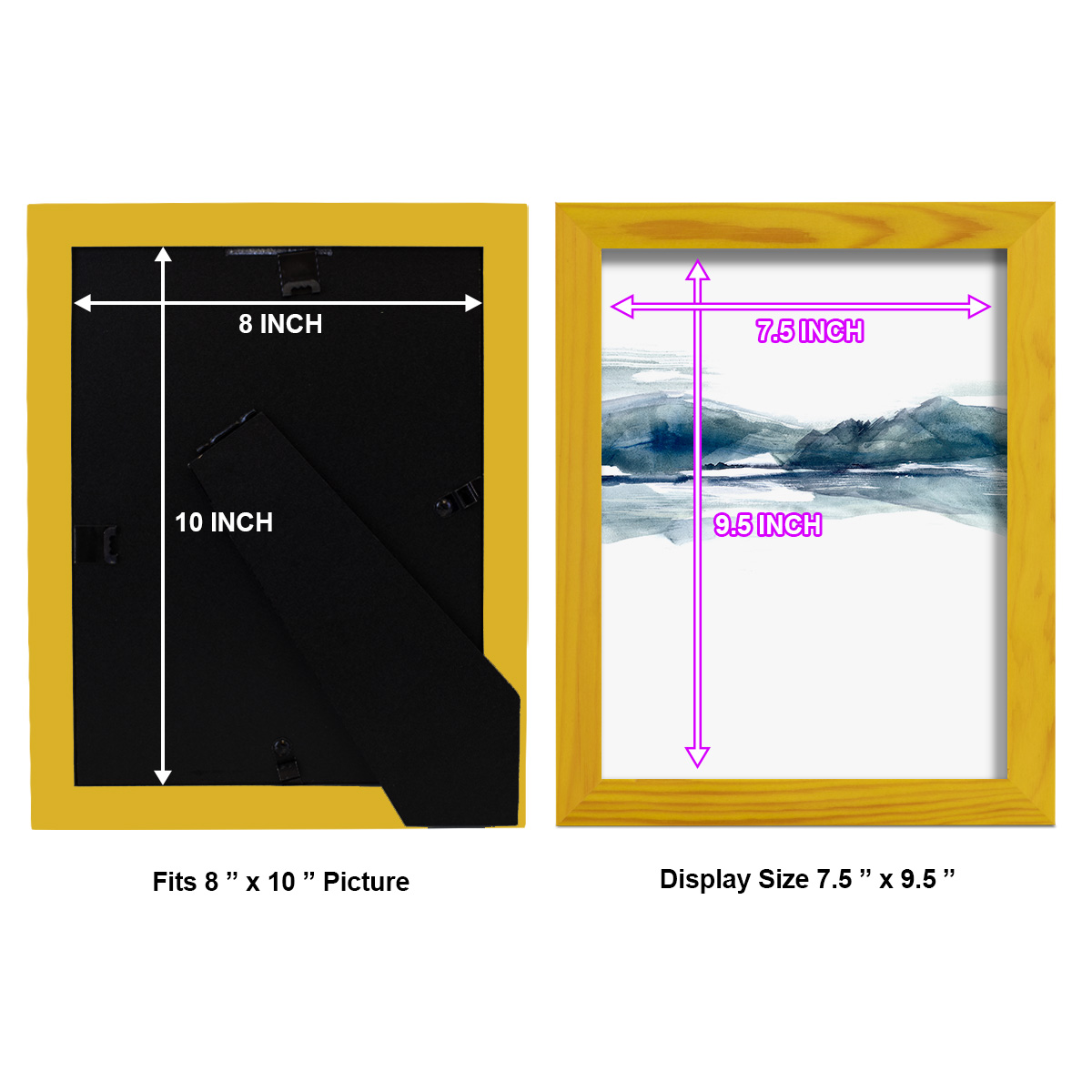 Stark Horizon II - Framed Print w/glass - Sunflower Yellow