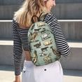 thumbnail image 6 of KLL Vintage Farm Animals Print Travel Laptop Backpack - College Backpack Business Work Bag Nurse Bag Casual Daypack for Weekender Business Hiking -Small, 6 of 6