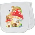 thumbnail image 2 of Inktastic Mushroom Cottage Baby Burp Cloth, 2 of 3