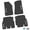 Black w/ Pink & White insert, variant on Flextread Floor Mats for 18-24 Jeep Wrangler JLU - Mopar Licensed Factory Fit - Pink w/ Jeep Wave w/o Wheel Insert - 100% Made in USA