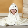 thumbnail image 3 of AOMPMSDX Baby Bath Towel Animal Hooded Soft Children's Hooded Cloak Cartoon Coral Kids 31.5 X 31.5 Inches, 3 of 4