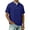 Navy, variant on T Shirts for Man Contrast Color Henley Short Sleeve Casual Placket,Size S-4XL
