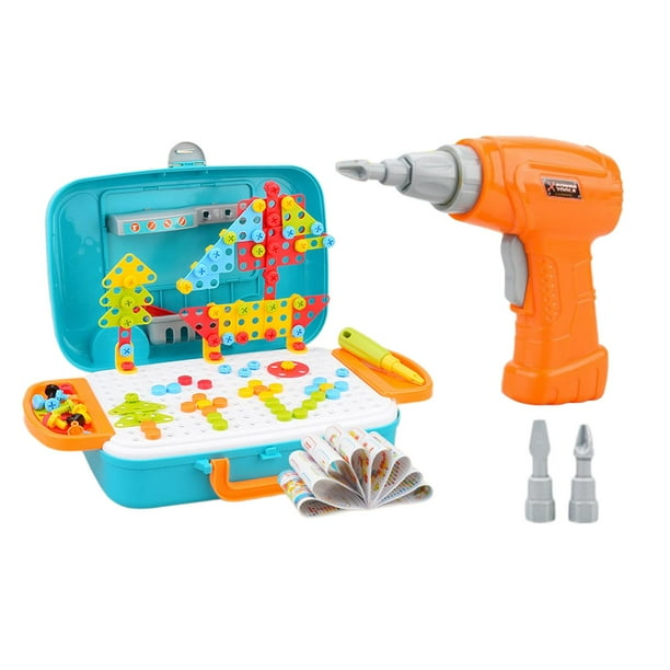 Juego de taladro y destornillador para niños, kits de construcción