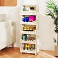 thumbnail image 2 of Gymax 6 Tier Rolling Laundry Basket w/ Wheels Stackable Plastic Storage Cart w/ Handles & Hooks, 2 of 10