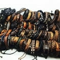 thumbnail image 3 of K-KED Wholesale 30Pcs/Lot Mix Styles Vintage Genuine Leather Cuff Bracelets Jewelry, 3 of 4