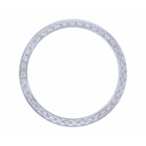 CREATED DIAMOND BEZEL FOR ROLEX 1601 1603 16013 16104 16220 16233 16234 WHITE