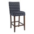 thumbnail image 1 of HomePop 29" Traditional Wood and Fabric Parsons Barstool in Textured Navy, 1 of 1