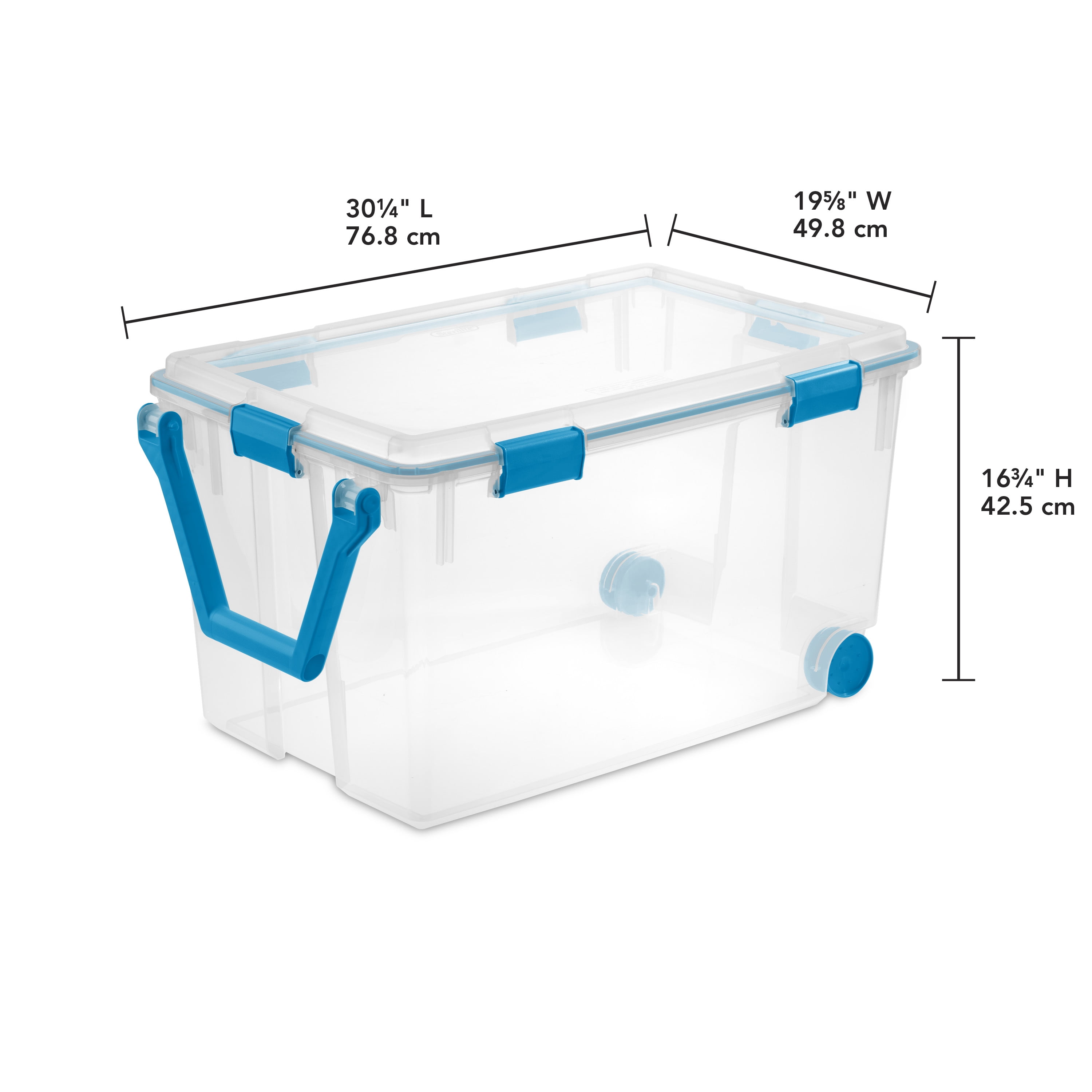 Sterilite 120 Qt. Storage Containers with Latch Lid, Rolling