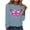 Blue, variant on CLOISE Breast Cancer Blouses Women Long Sleeve Crewneck Tshirts Butterfly Ribbon Pink Breast Cancer Awareness Tee Shirts Cute Comfy Shirts Cancer Fight Clothes Army Green XL