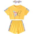 thumbnail image 2 of WESIDOM Toddler Girl Clothes Baby Girls Outfits 6M-5T Summer Floral Print Shirt+Shorts+Headband 3pcs Baby Clothing, 2 of 7