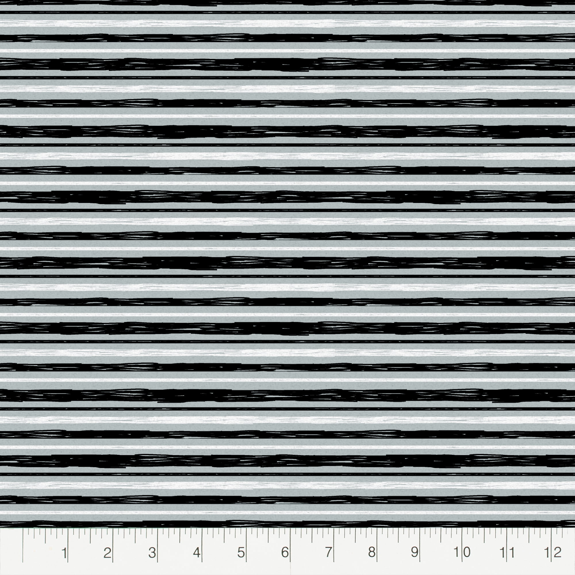 Mainstays 44" Width Cotton Flannel Stripes Black/Gray Fabric 8 Yard Bolt