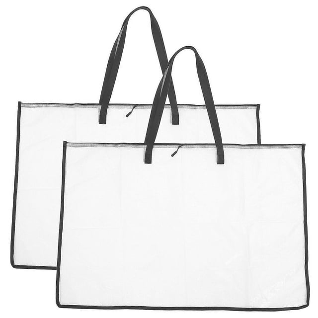 2Pcs Art Portfolio Case Clear Large Poster Storage Bag Poster Storage Container Portfolio Folder Bag