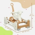 thumbnail image 3 of Qaba 5 in 1 Rocking Horse for Toddlers 1-6 Years with Balance Board, Brown, 3 of 10
