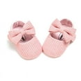 thumbnail image 3 of Fymall Newborn Infant Baby Soft Sole Bow-knot Crib Shoes, 3 of 5