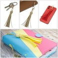 thumbnail image 7 of 10pcs Leather Tassels, 6" Keychain Tassel with Lobster Swivel for Jewelry Making, Handbag, Phone Straps (Bright Gold), 7 of 7