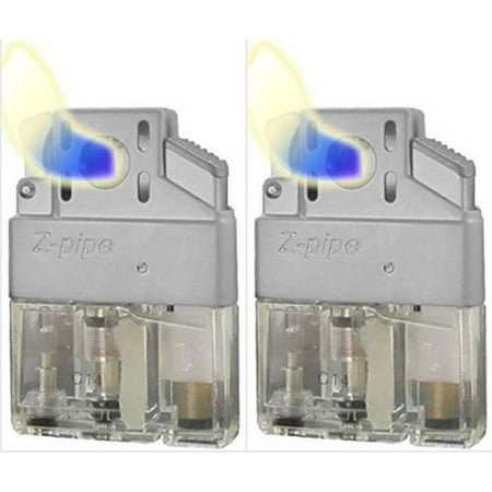 Windproof Butane Jet Lighter - (2 Pack) Z- Pipe Lighter Butane Insert Torch Flame Upgrade Windproof