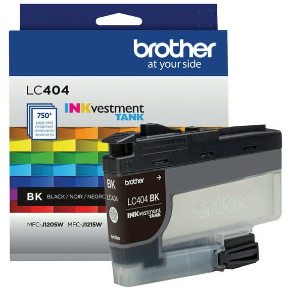 Brother Genuine Standard-yield Black Printer Ink Cartridge, LC404BK