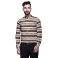 thumbnail image 1 of BESTMAN Chemise Col Mandarin Imprimée Kurta Courte Décontractée Ethnique pour Hommes, 1 of 6