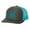 Charcoal/Neon Blue, variant on Christian Put On The Full Armor of God Knight Shield Mens Embroidered Mesh Back Trucker Hat, Charcoal/White
