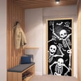 thumbnail image 3 of Skeleton Halloween Door Cover, Halloween Decorations, It's Spooky Season Witches QNK857D - 30" x 80", 3 of 5