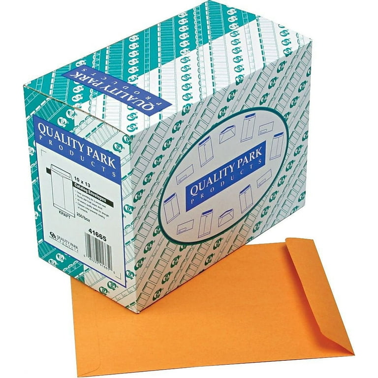 Catalog Envelope, #13 1/2, Square Flap, Gummed Closure, 10 x 13, Brown Kraft, 250/Box Catalog Envelope, #13 1/2, Square Flap, Gummed Closure, 10 x 13, Brown Kraft, 250/Box