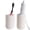 White, variant on Travel Toothbrush Holder Cup Case with Lanyard 2-in-1 Portable Anti-Slip Waterproof Detachable Rinsing Cups Capsule Compact Toothbrush and Toothpaste Storage Box Organizer for Trip, Camping & Gym