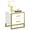 White, variant on Dextrus Nightstand End Side Table, 2 Drawers, Metal Frame for Bedroom Living Room, Black and Gold